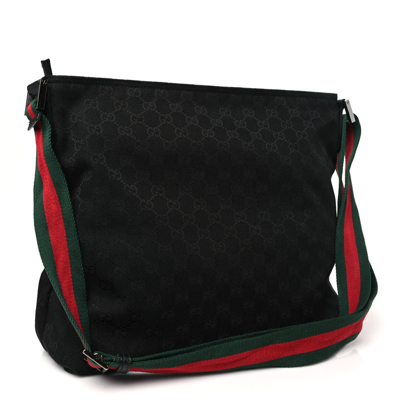 Gucci Web Medium Flat Messenger Bag