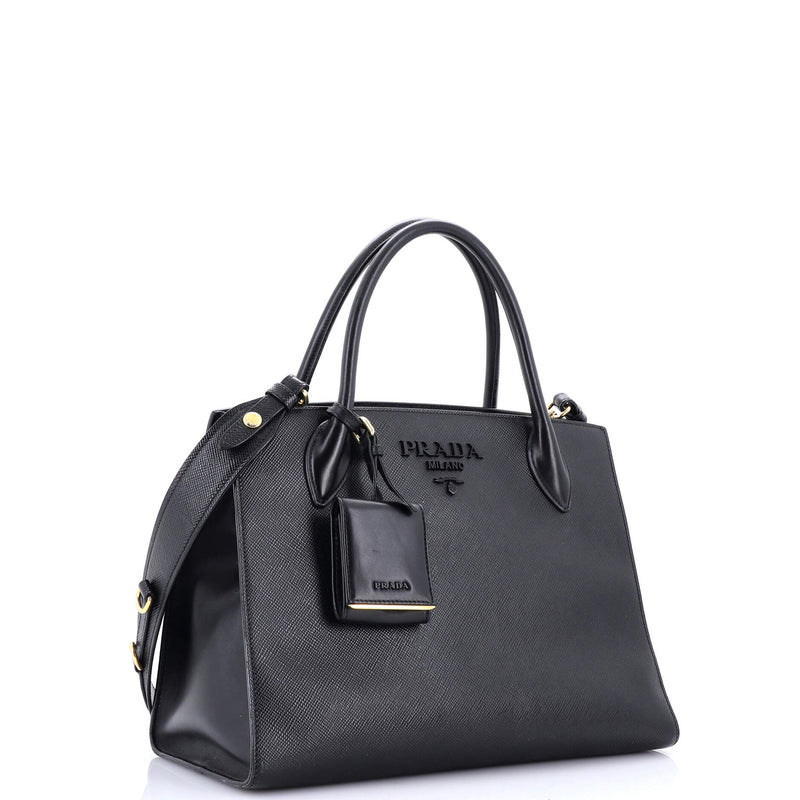 Prada Monochrome Tote Saffiano With City