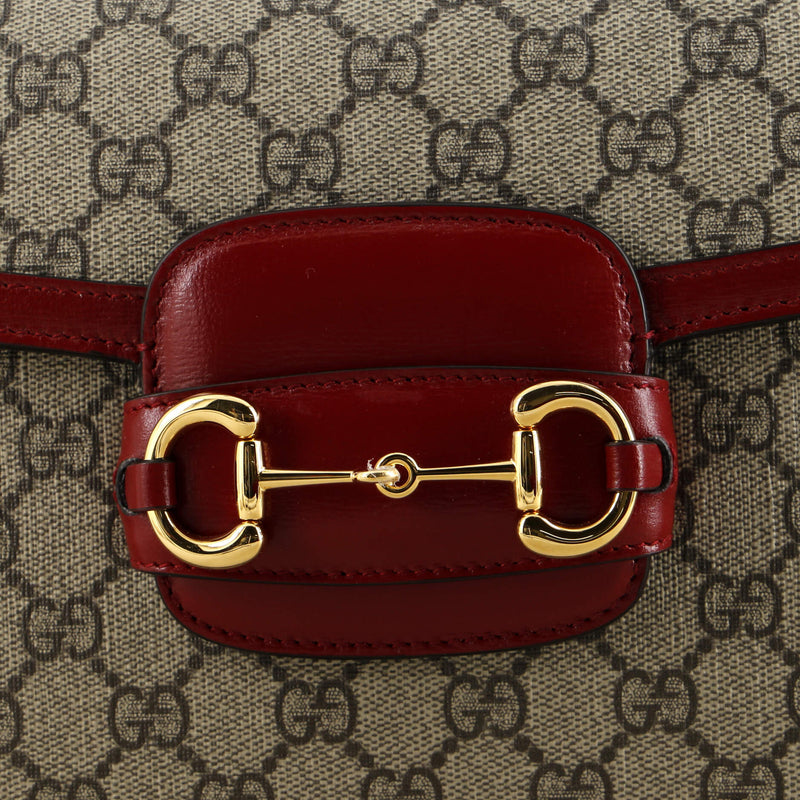 Gucci Horsebit Shoulder Bag Gg Coated