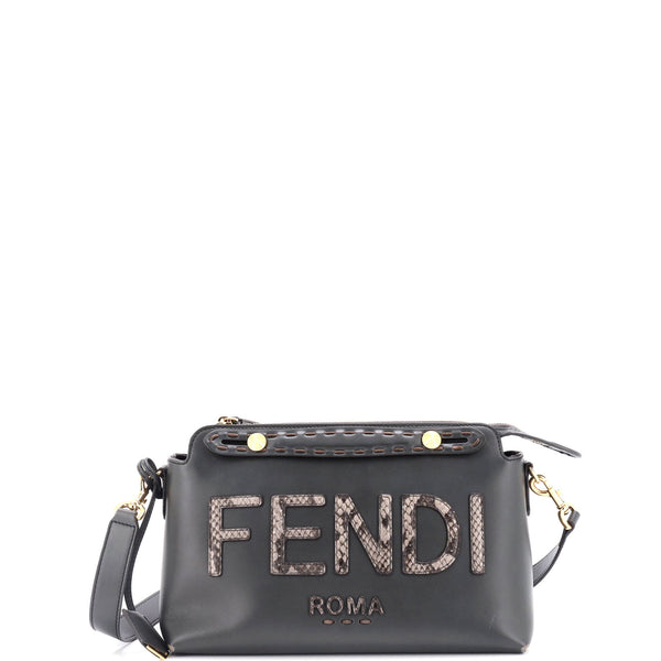 Fendi Logo By The Way Satchel Leather