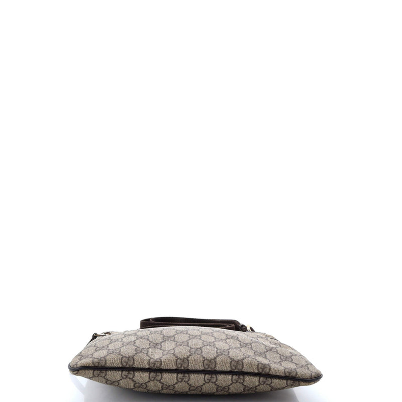 Gucci Front Zip Flat Messenger Bag Gg
