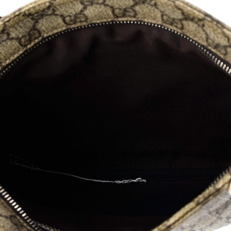 Gucci Front Zip Flat Messenger Bag Gg