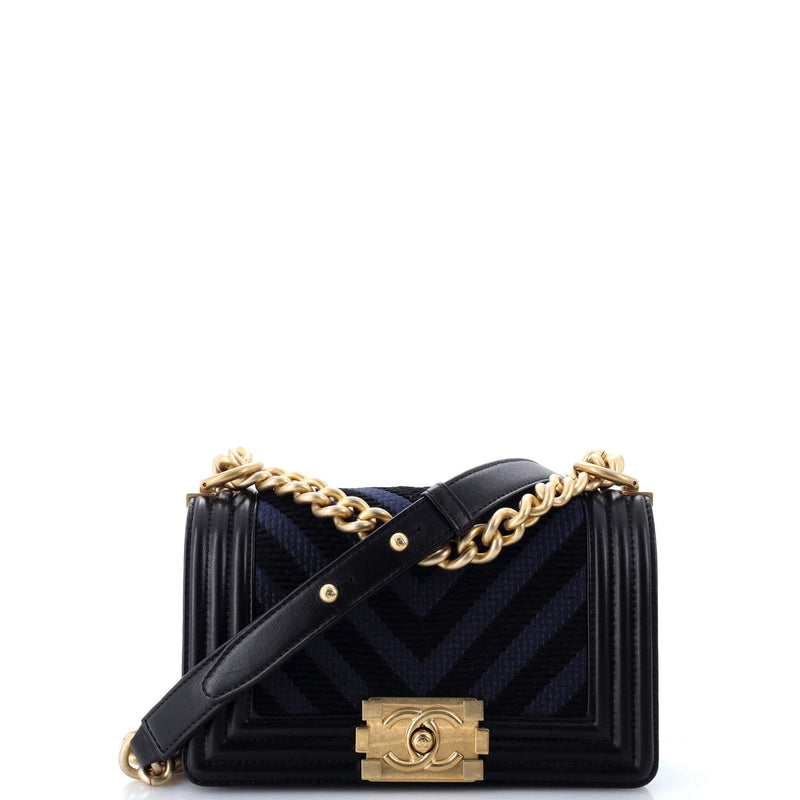 Chanel Boy Flap Bag Braided Chevron