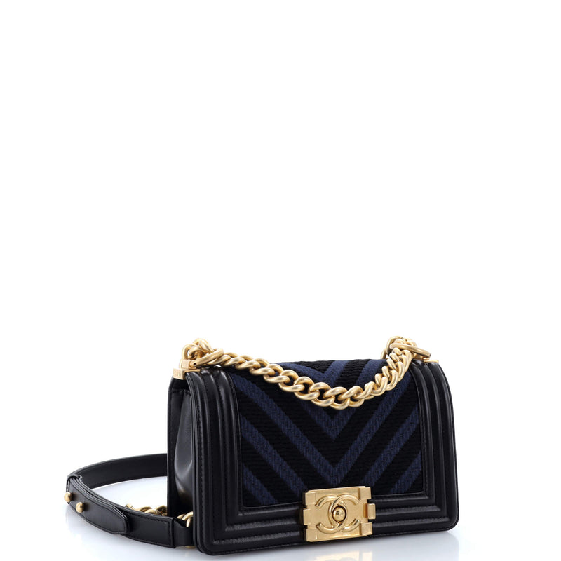 Chanel Boy Flap Bag Braided Chevron