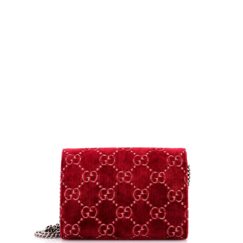 Gucci Dionysus Chain Wallet Gg Velvet