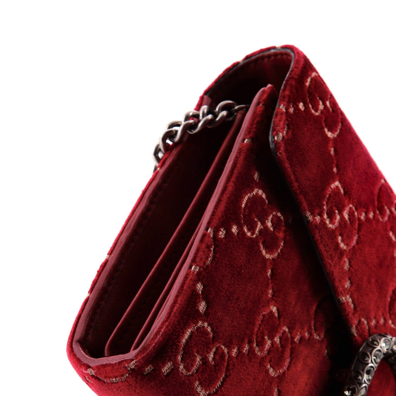 Gucci Dionysus Chain Wallet Gg Velvet