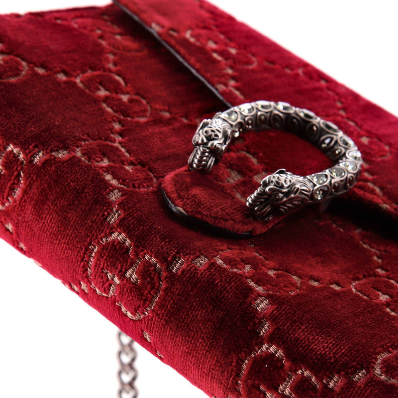 Gucci Dionysus Chain Wallet Gg Velvet