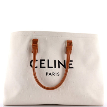 Celine Horizontal Cabas Tote Canvas With