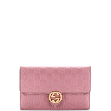 Icon Wallet On Chain Guccissima Leather