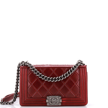 Chanel Boy Flap Bag Quilted Caviar Old