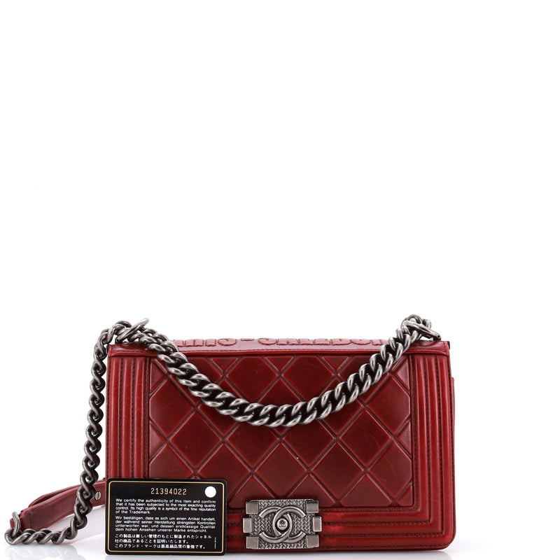 Chanel Boy Flap Bag Quilted Caviar Old