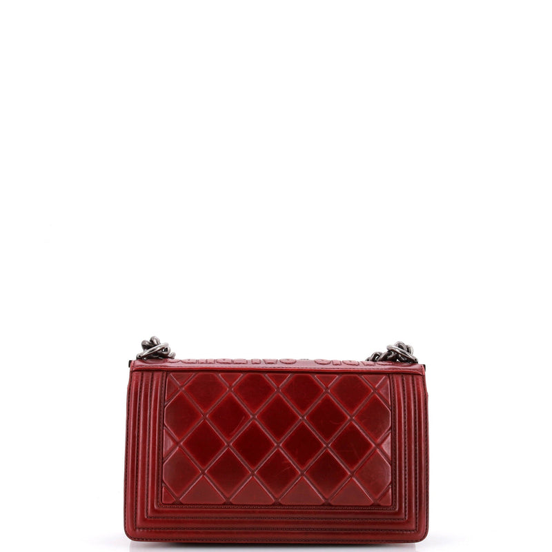 Chanel Boy Flap Bag Quilted Caviar Old