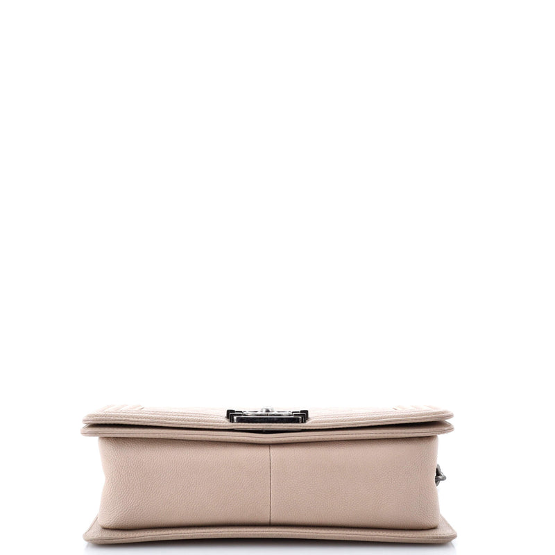 Chanel Boy Flap Bag Quilted Caviar Old