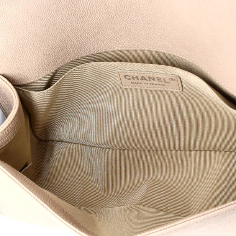 Chanel Boy Flap Bag Quilted Caviar Old