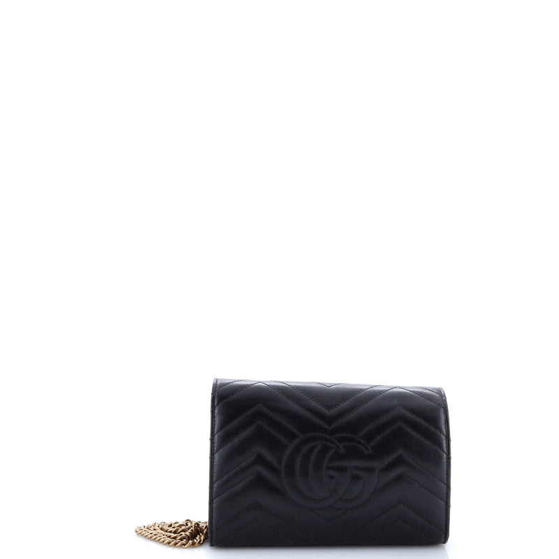 Gucci Gg Marmont Chain Wallet Matelasse