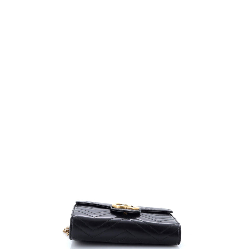 Gucci Gg Marmont Chain Wallet Matelasse