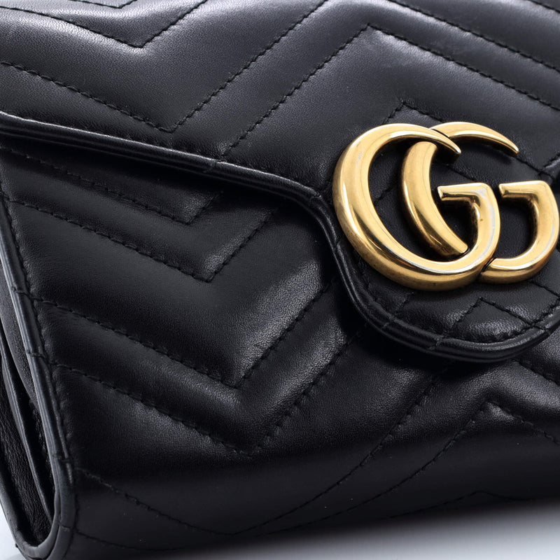 Gucci Gg Marmont Chain Wallet Matelasse