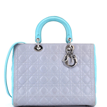 Christian Dior Bicolor Lady Bag Cannage