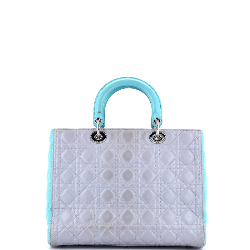 Christian Dior Bicolor Lady Bag Cannage