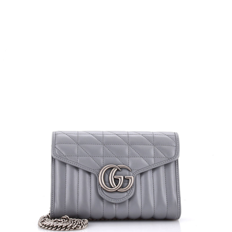 Gucci Gg Marmont Chain Wallet Mixed