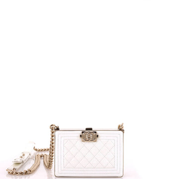 Chanel Boy Chain Box Minaudiere Quilted