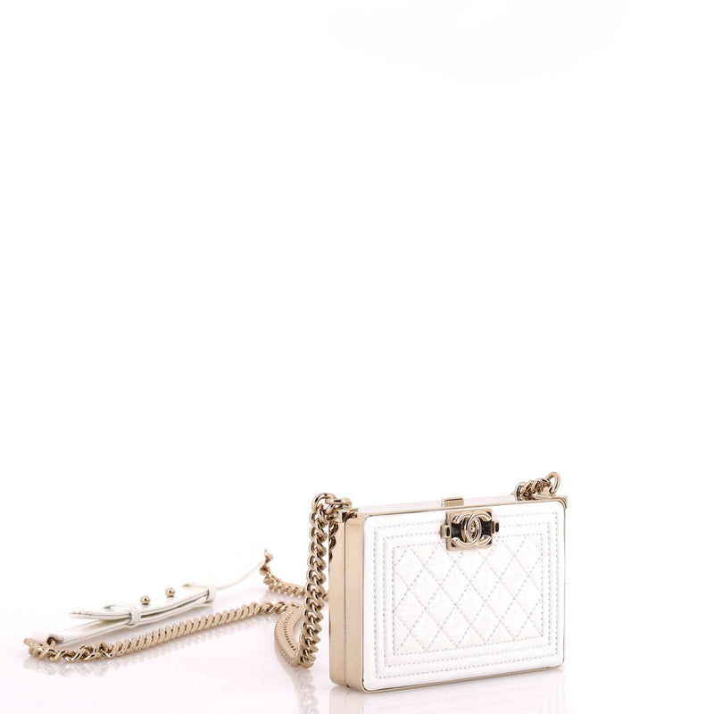 Chanel Boy Chain Box Minaudiere Quilted