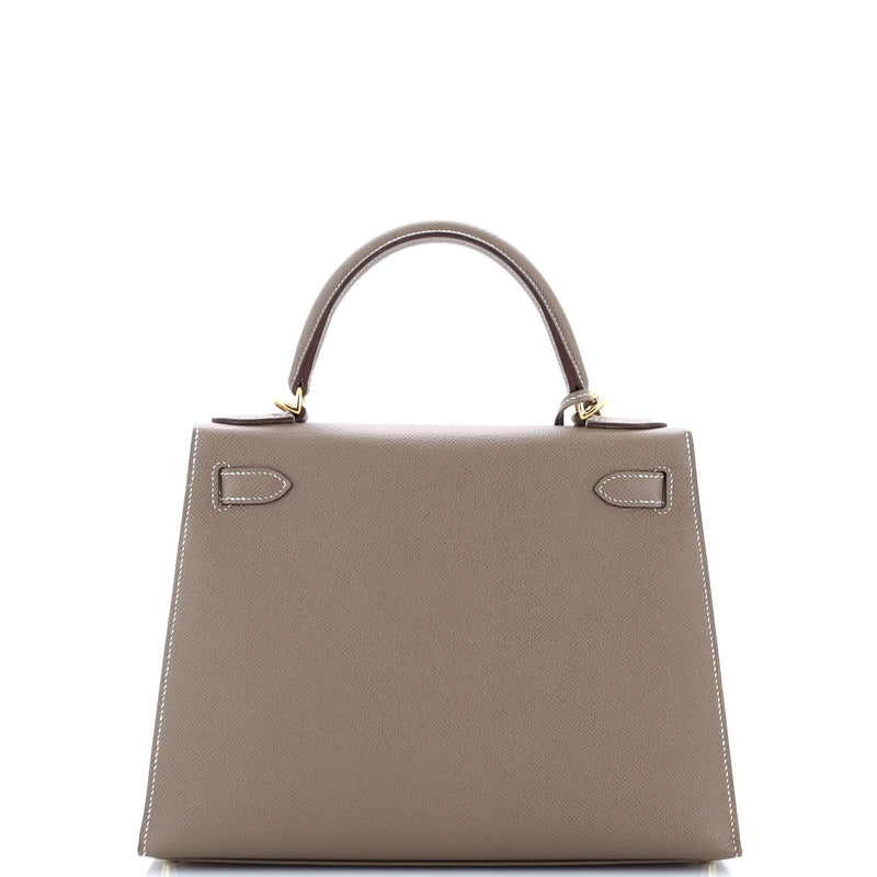 Hermes Kelly Handbag Grey Epsom With