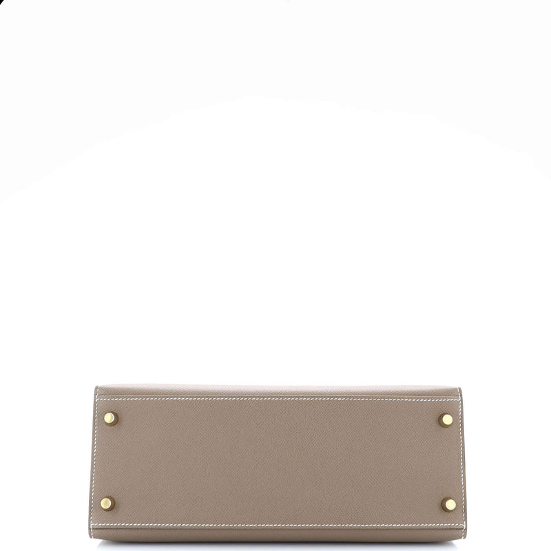 Hermes Kelly Handbag Grey Epsom With