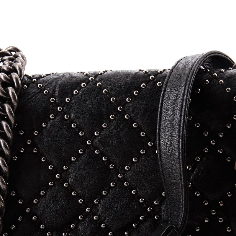Chanel Boy Flap Bag Studded Quilted