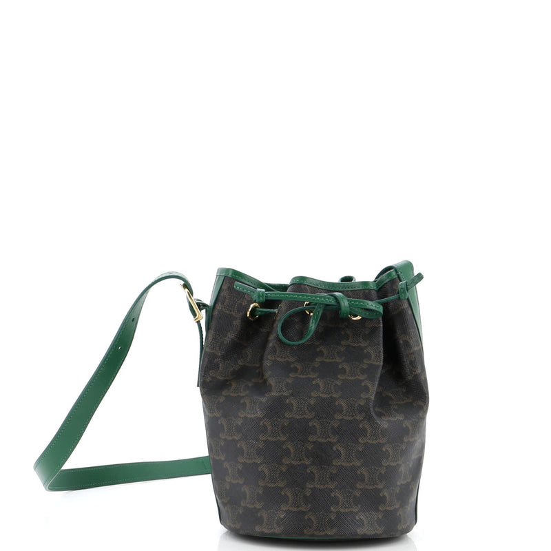 Celine Drawstring Bucket Bag Triomphe