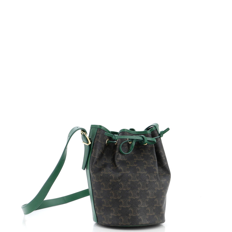 Celine Drawstring Bucket Bag Triomphe