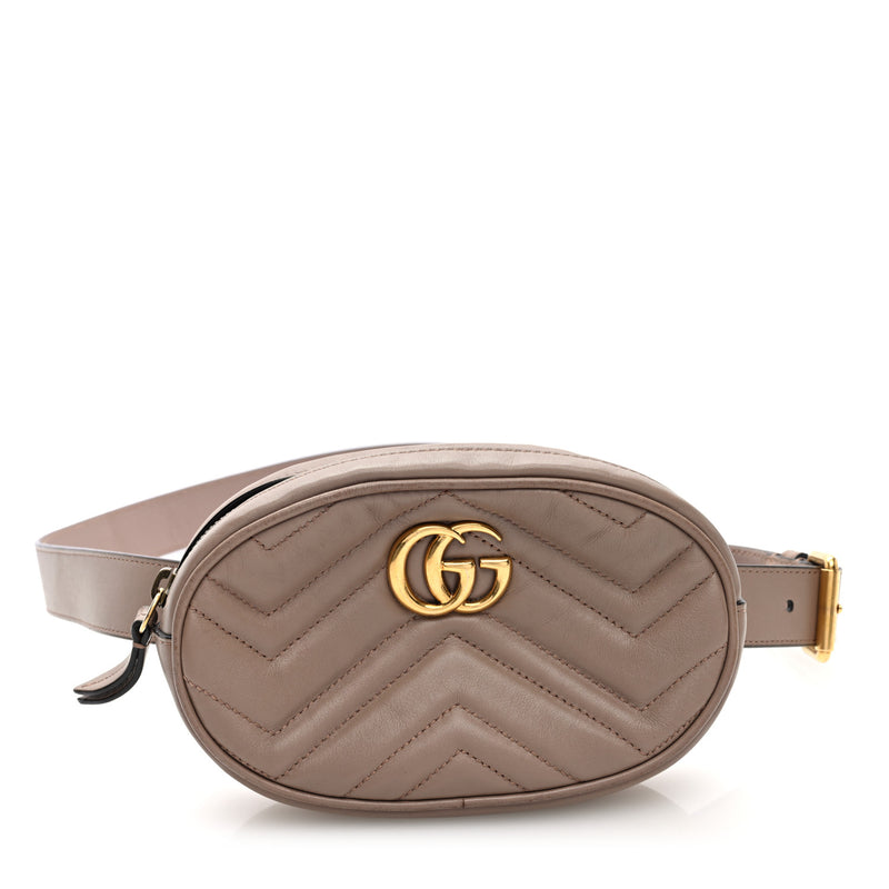 Gucci Calfskin Matelasse Gg Marmont Belt