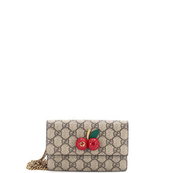 Gucci Cherries Wallet On Chain Gg Coated