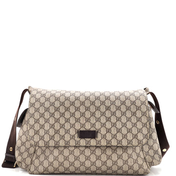 Gucci Diaper Bag Gg Coated Canvas