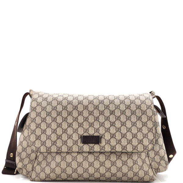 Gucci Diaper Bag Gg Coated Canvas