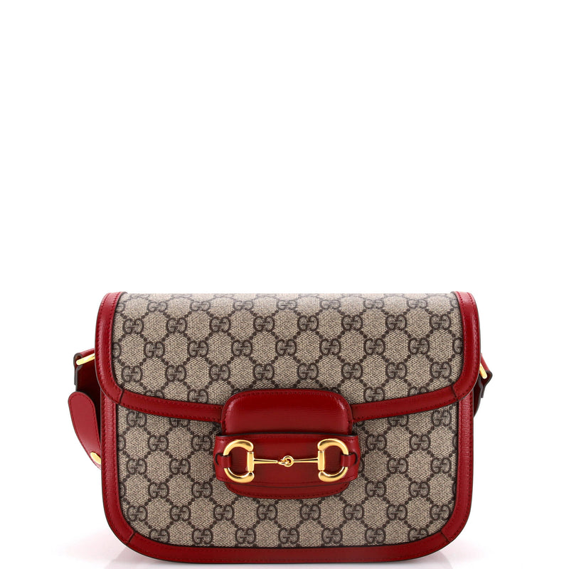 Gucci Horsebit Shoulder Bag Gg Coated