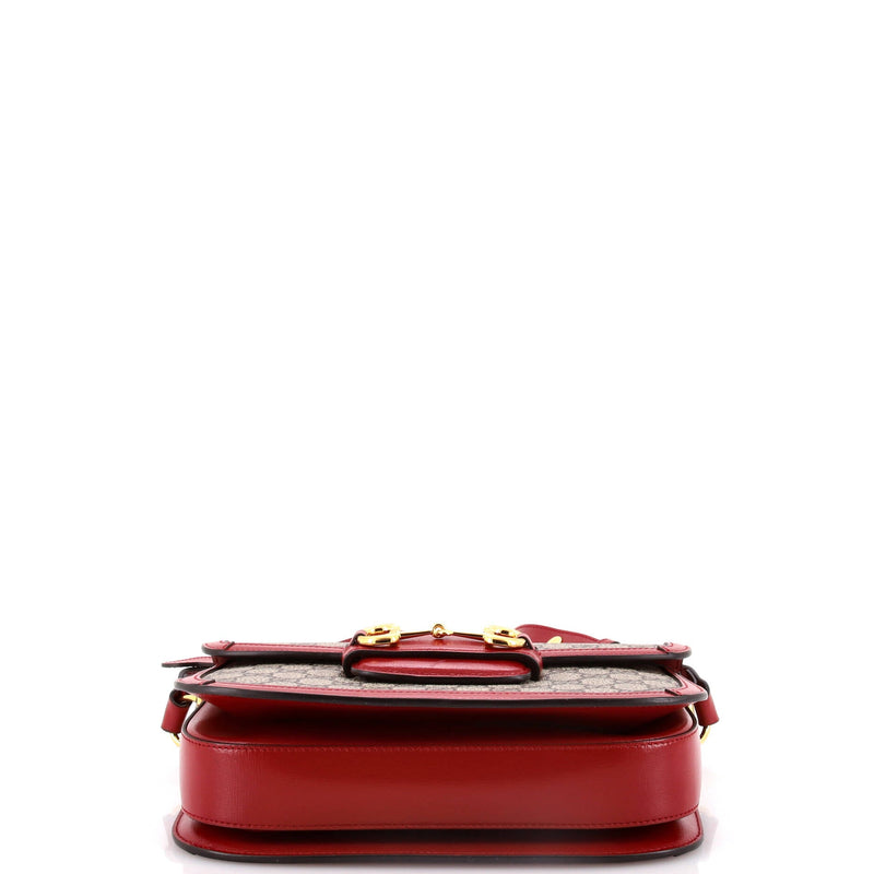 Gucci Horsebit Shoulder Bag Gg Coated