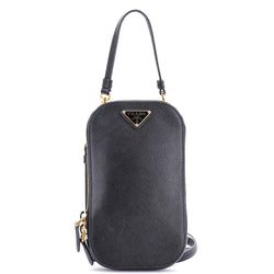 Prada Zip Phone Holder Crossbody Bag