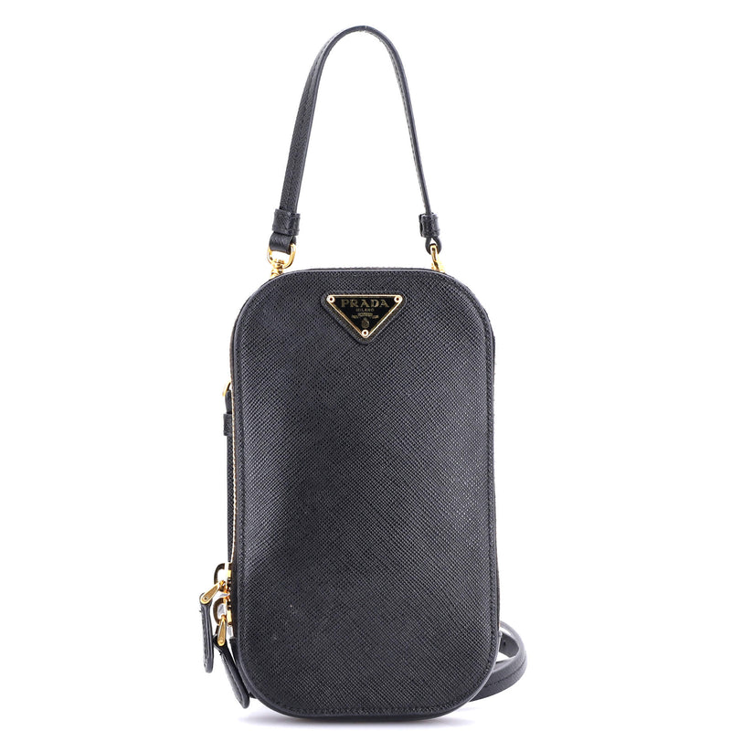 Prada Zip Phone Holder Crossbody Bag