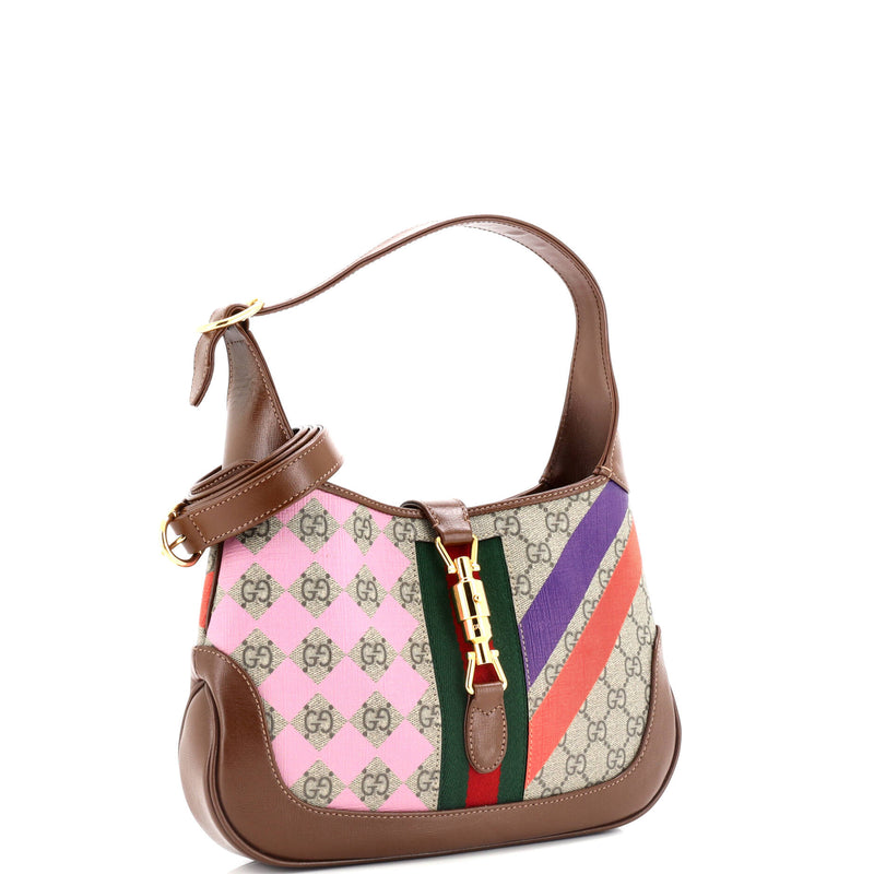 Gucci Jackie Hobo Printed Gg Coated
