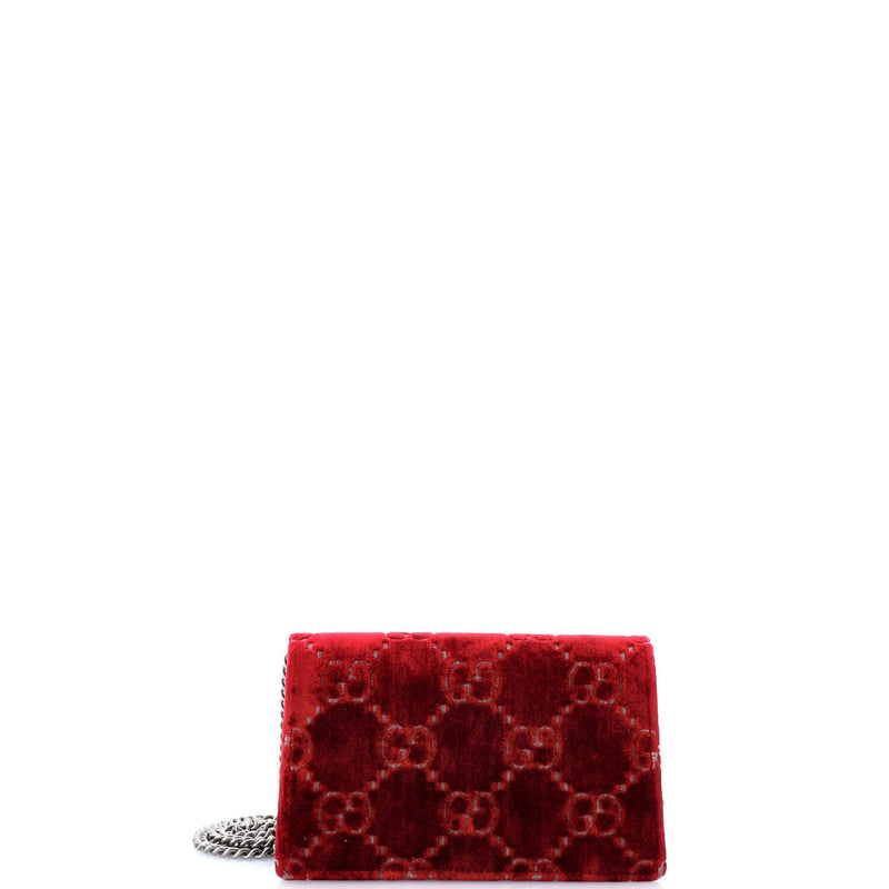 Gucci Dionysus Bag Gg Velvet Super Mini