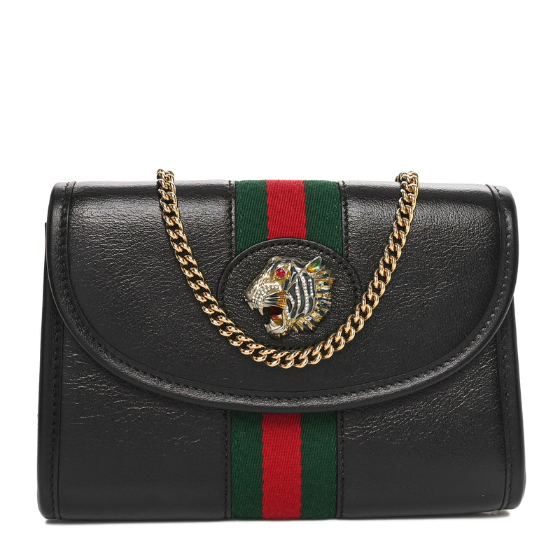 Gucci Textured Calfskin Web Small Rajah
