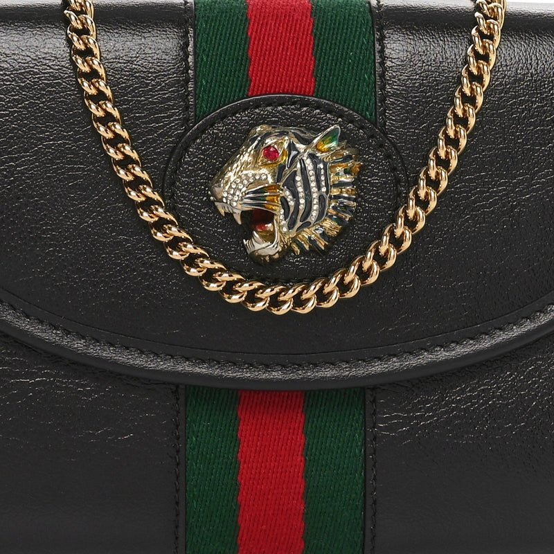 Gucci Textured Calfskin Web Small Rajah