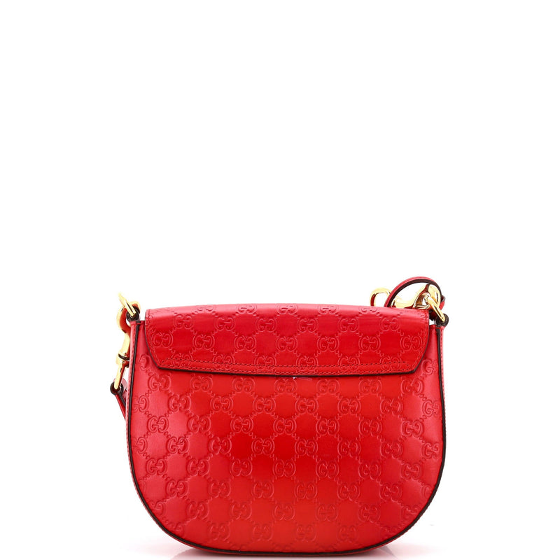 Padlock Saddle Shoulder Bag Guccissima