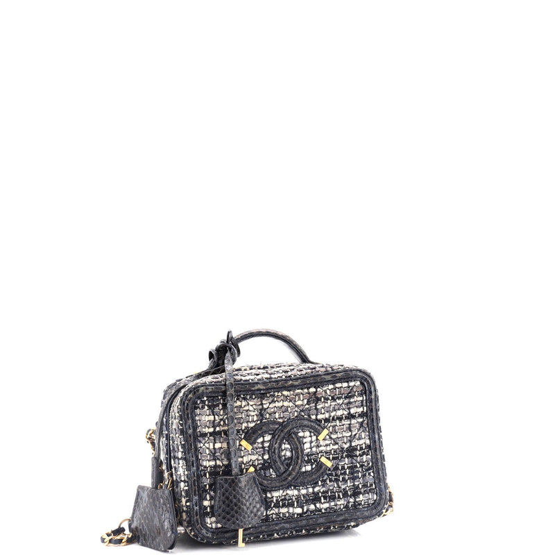 Chanel Filigree Vanity Case Quilted