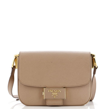Prada Embleme Flap Bag Saffiano Leather