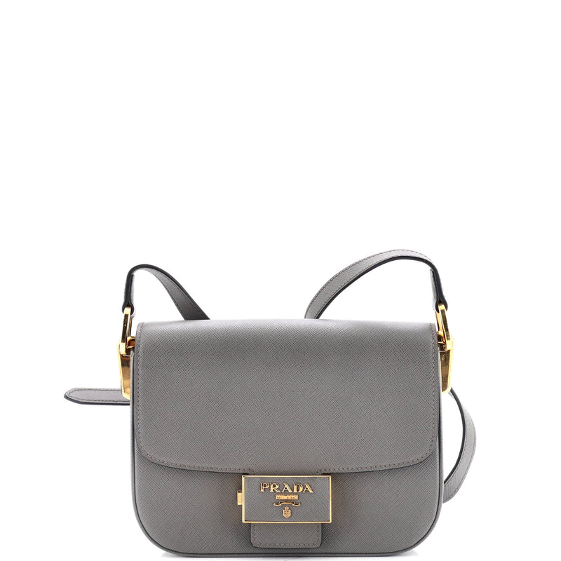 Prada Embleme Flap Bag Saffiano Leather