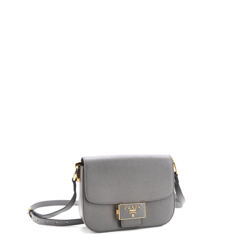 Prada Embleme Flap Bag Saffiano Leather