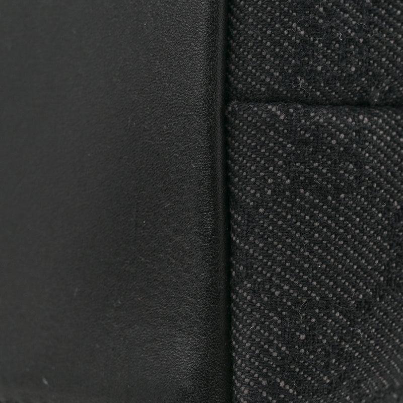Gucci Denim Chain Bucket Tote Black