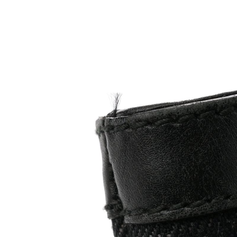 Gucci Denim Chain Bucket Tote Black